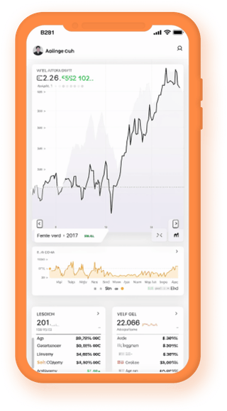 Tableau de bord mobile de portefeuille présentant des données crypto actualisées en direct